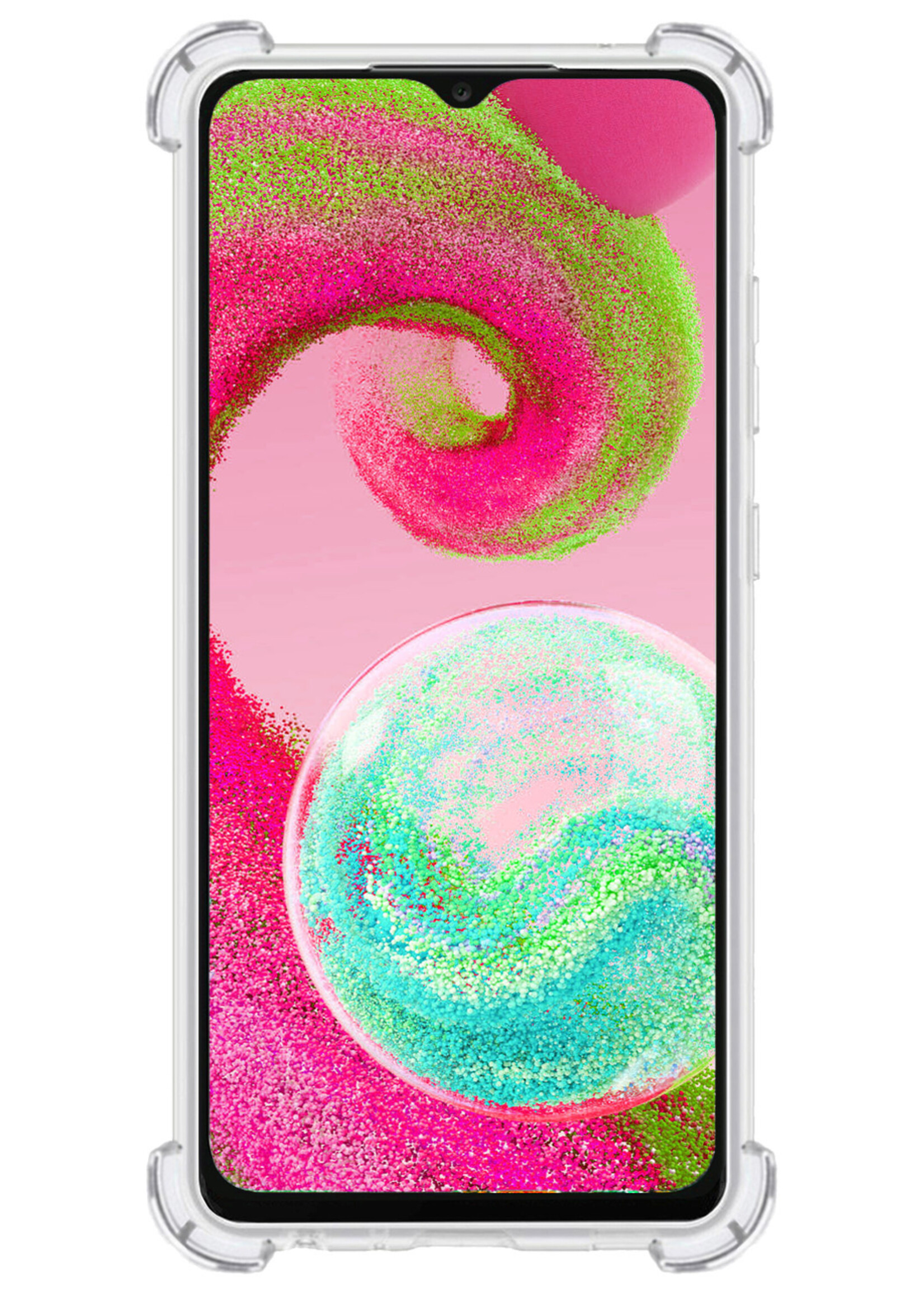 LUQ Hoesje Geschikt voor Samsung A04s Hoesje Case Pashouder Cover Siliconen - Hoes Geschikt voor Samsung Galaxy A04s Hoesje Met Kaarthouder - Transparant - 2 Stuks