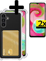 LUQ LUQ Samsung Galaxy A04s Hoesje Pashouder Met 2x Screenprotector