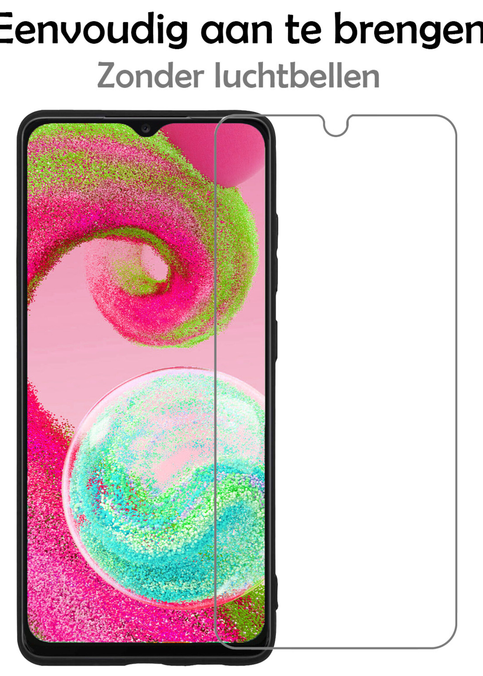 LUQ Hoesje Geschikt voor Samsung A04s Hoesje Case Pashouder Cover Siliconen Met 2x Screenprotector - Hoes Geschikt voor Samsung Galaxy A04s Hoesje Met Kaarthouder- Transparant