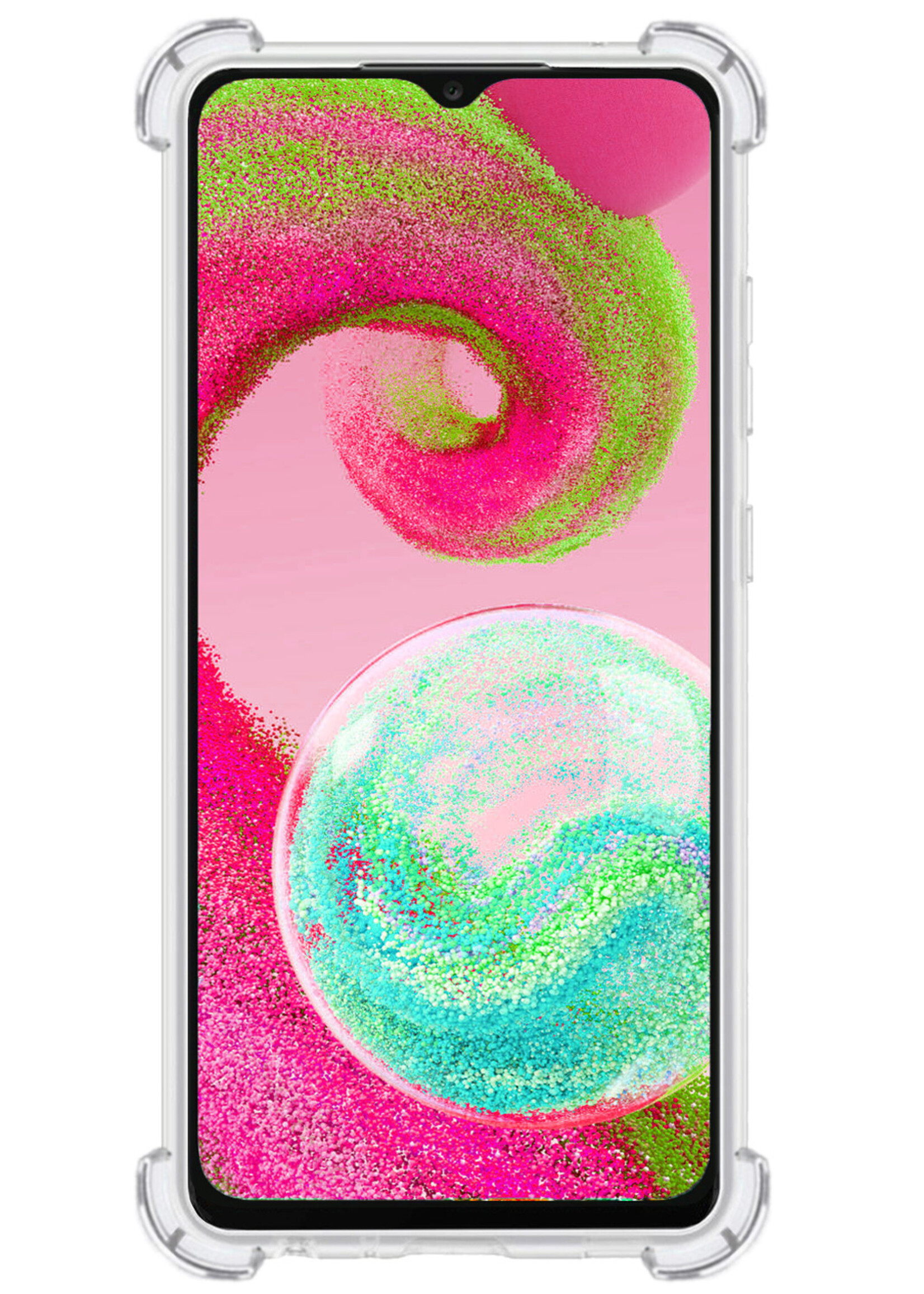 LUQ Hoesje Geschikt voor Samsung A04s Hoesje Shockproof Case Siliconen Met Screenprotector - Hoes Geschikt voor Samsung Galaxy A04s Hoes Cover Siliconen - Transparant