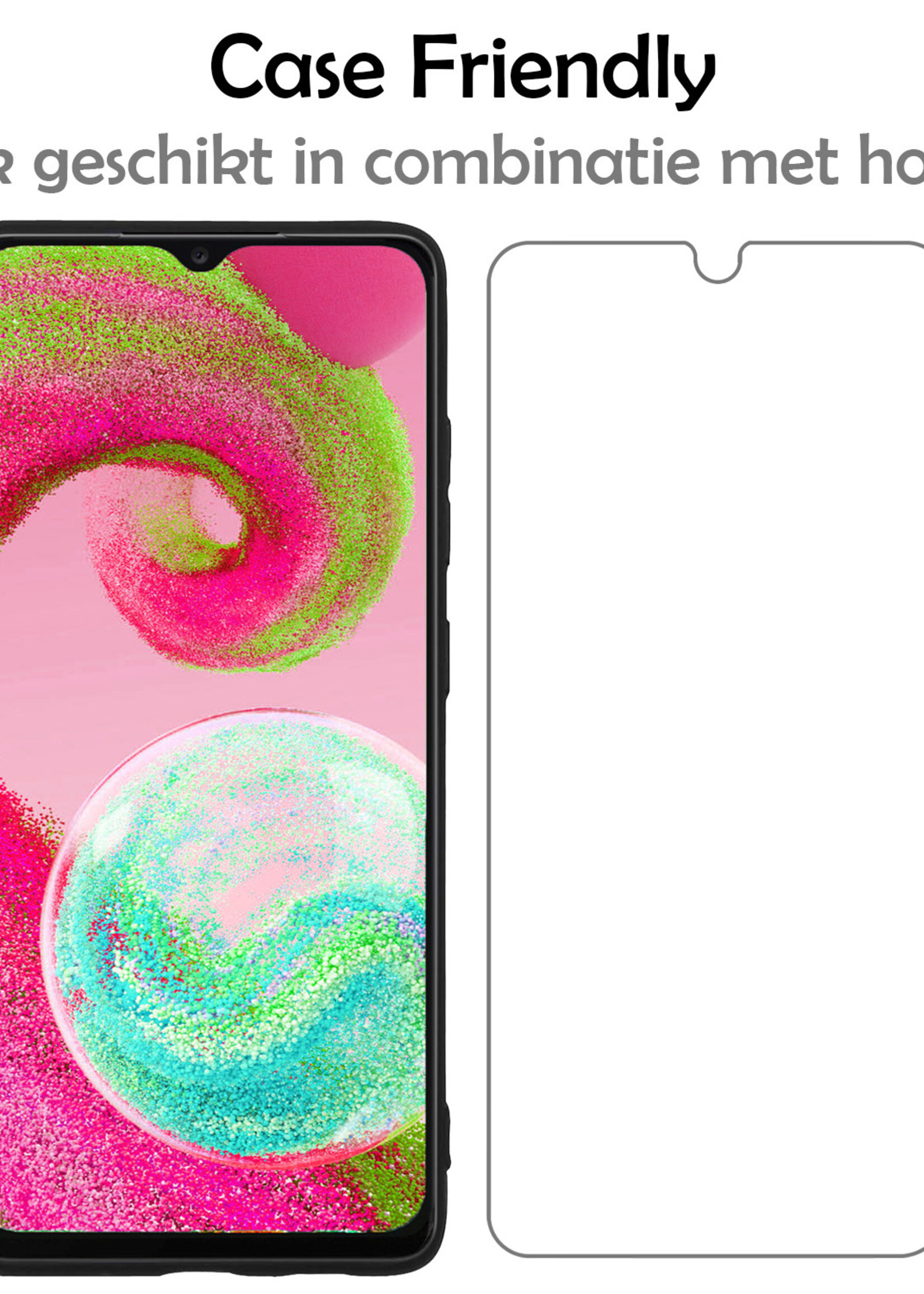 LUQ Screenprotector Geschikt voor Samsung A04s Screenprotector Beschermglas Gehard Glas - Screenprotector Geschikt voor Samsung Galaxy A04s Screenprotector Glas - 2 Stuks