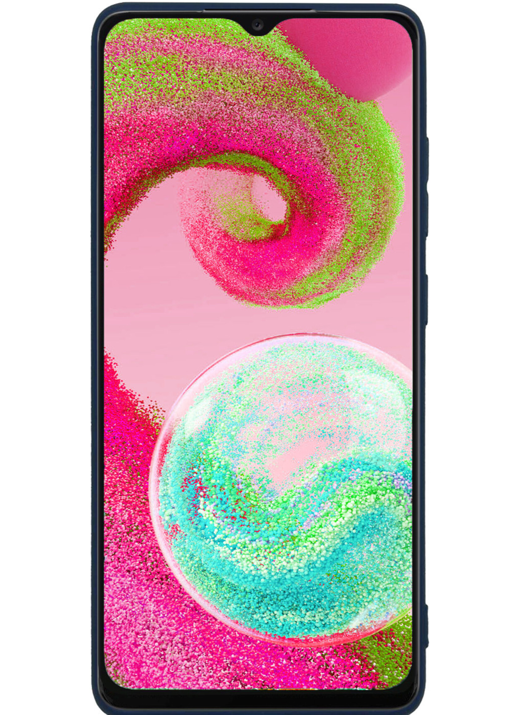 LUQ Hoesje Geschikt voor Samsung A04s Hoesje Siliconen Case - Hoes Geschikt voor Samsung Galaxy A04s Hoes Siliconen - Donkerblauw