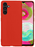 LUQ LUQ Samsung Galaxy A04s Hoesje Siliconen - Rood
