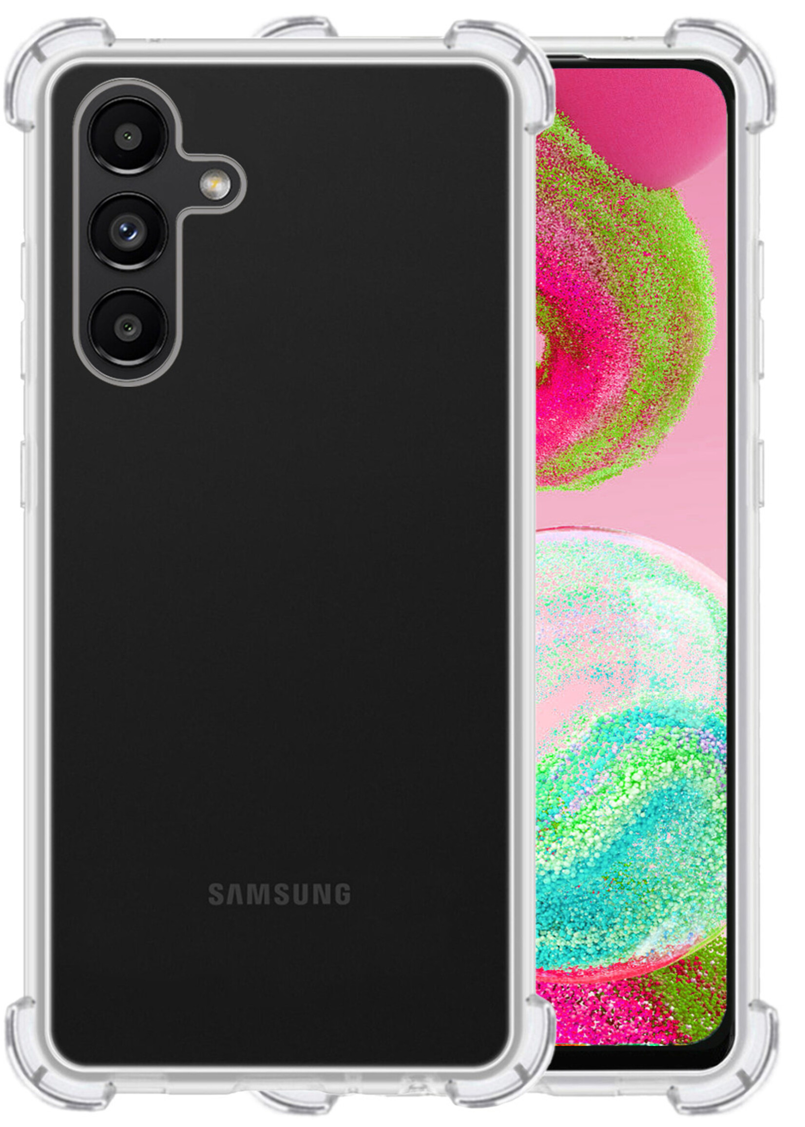 LUQ Hoesje Geschikt voor Samsung A04s Hoesje Shockproof Case Siliconen - Hoes Geschikt voor Samsung Galaxy A04s Hoes Cover Siliconen - Transparant