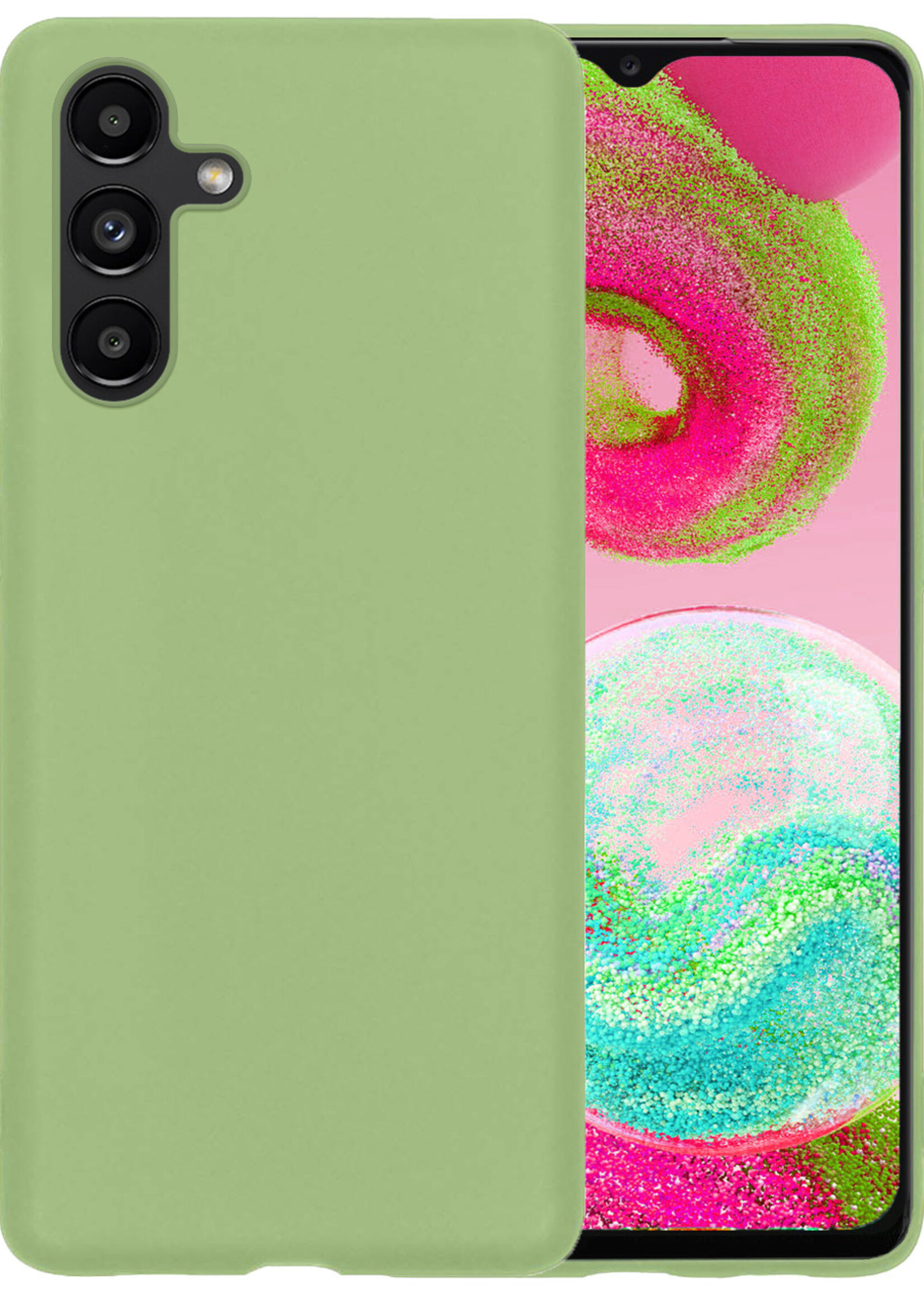 LUQ Hoesje Geschikt voor Samsung A04s Hoesje Siliconen Case - Hoes Geschikt voor Samsung Galaxy A04s Hoes Siliconen - Groen