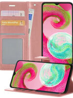 LUQ LUQ Samsung Galaxy A04s Hoesje Bookcase - Rose Goud