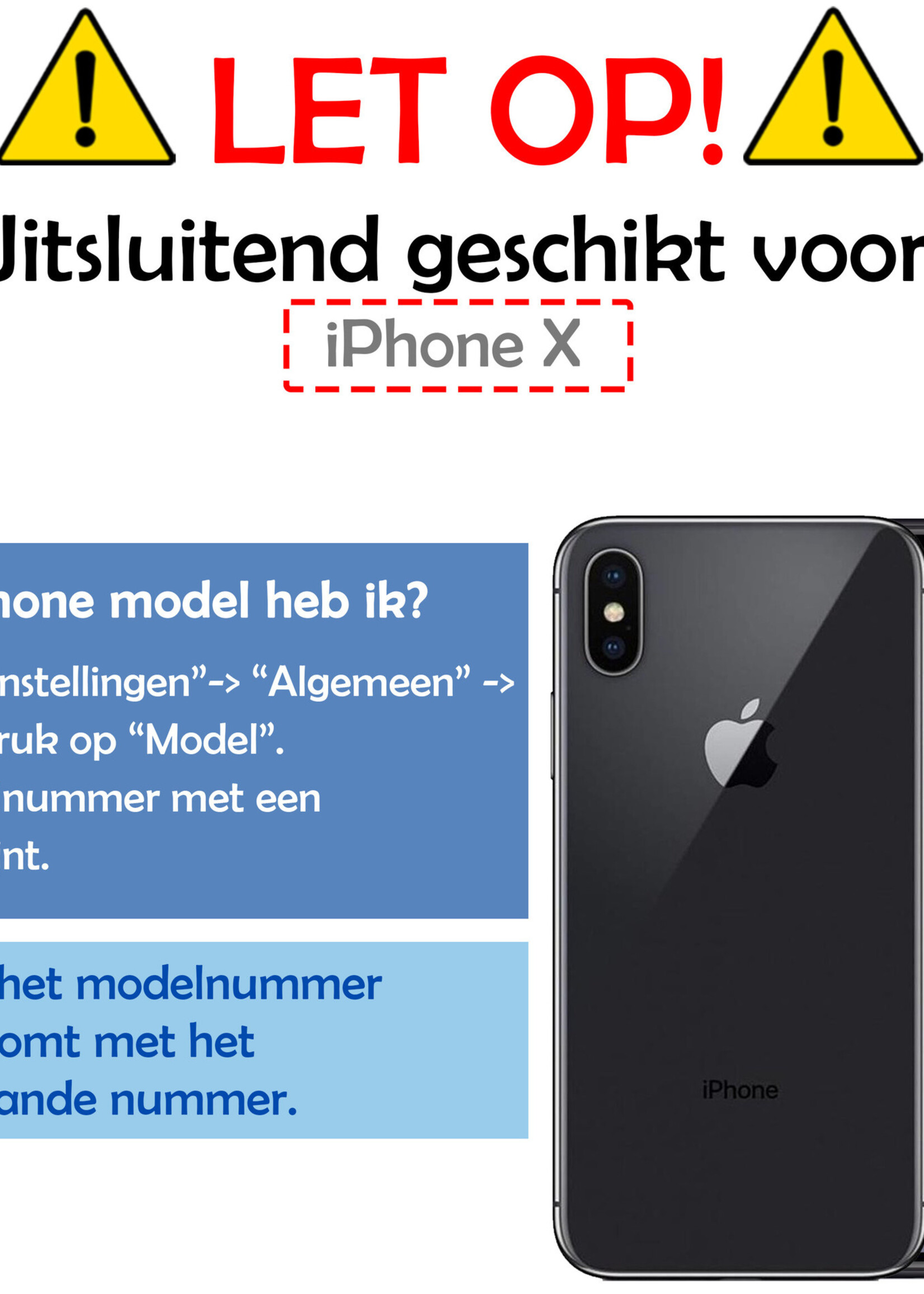 LUQ Hoesje Geschikt voor iPhone X Hoesje Siliconen Case - Hoes Geschikt voor iPhone X Hoes Siliconen - Transparant