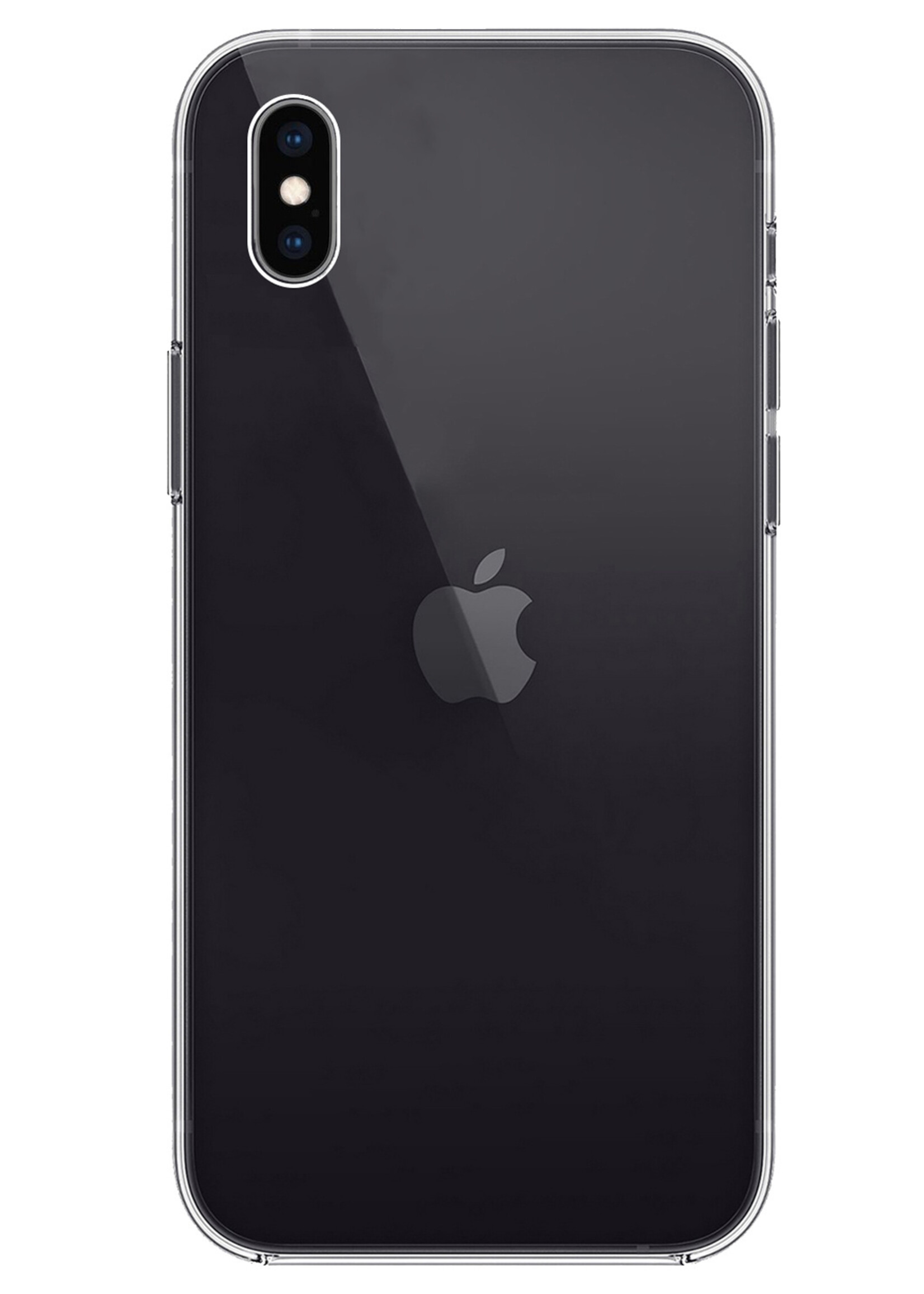 LUQ Hoesje Geschikt voor iPhone X Hoesje Siliconen Case - Hoes Geschikt voor iPhone X Hoes Siliconen - Transparant