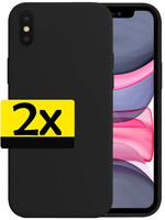 LUQ LUQ iPhone XS Hoesje Siliconen - Zwart - 2 PACK