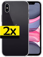 LUQ LUQ iPhone Xs Max Hoesje Siliconen - Transparant - 2 PACK