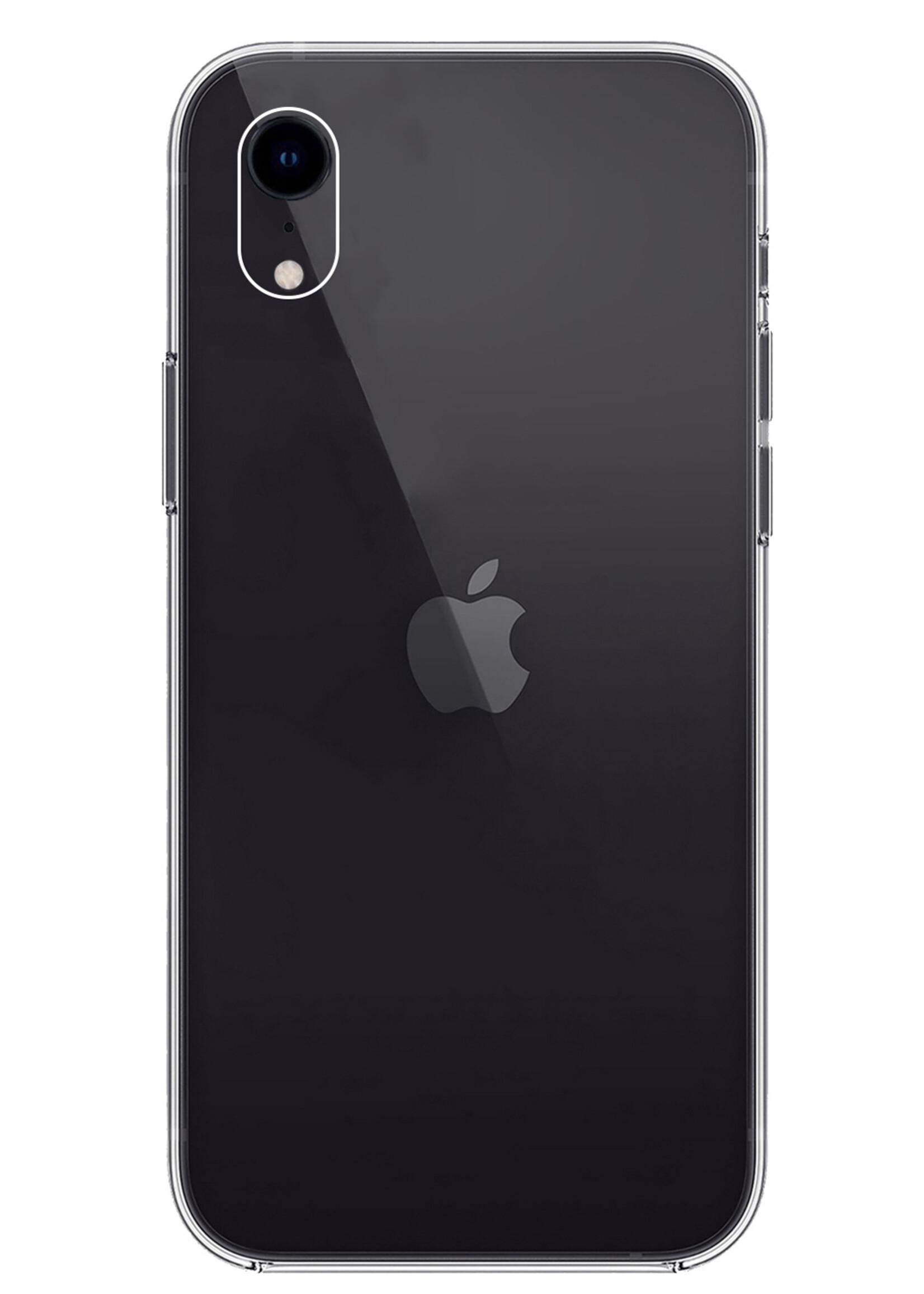 LUQ Hoesje Geschikt voor iPhone XR Hoesje Siliconen Case - Hoes Geschikt voor iPhone XR Hoes Siliconen - Transparant