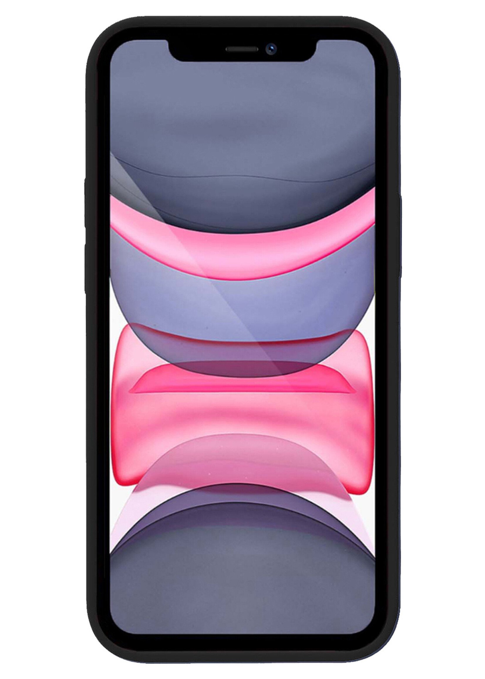 LUQ Hoesje Geschikt voor iPhone XR Hoesje Siliconen Case - Hoes Geschikt voor iPhone XR Hoes Siliconen - Zwart - 2 Stuks