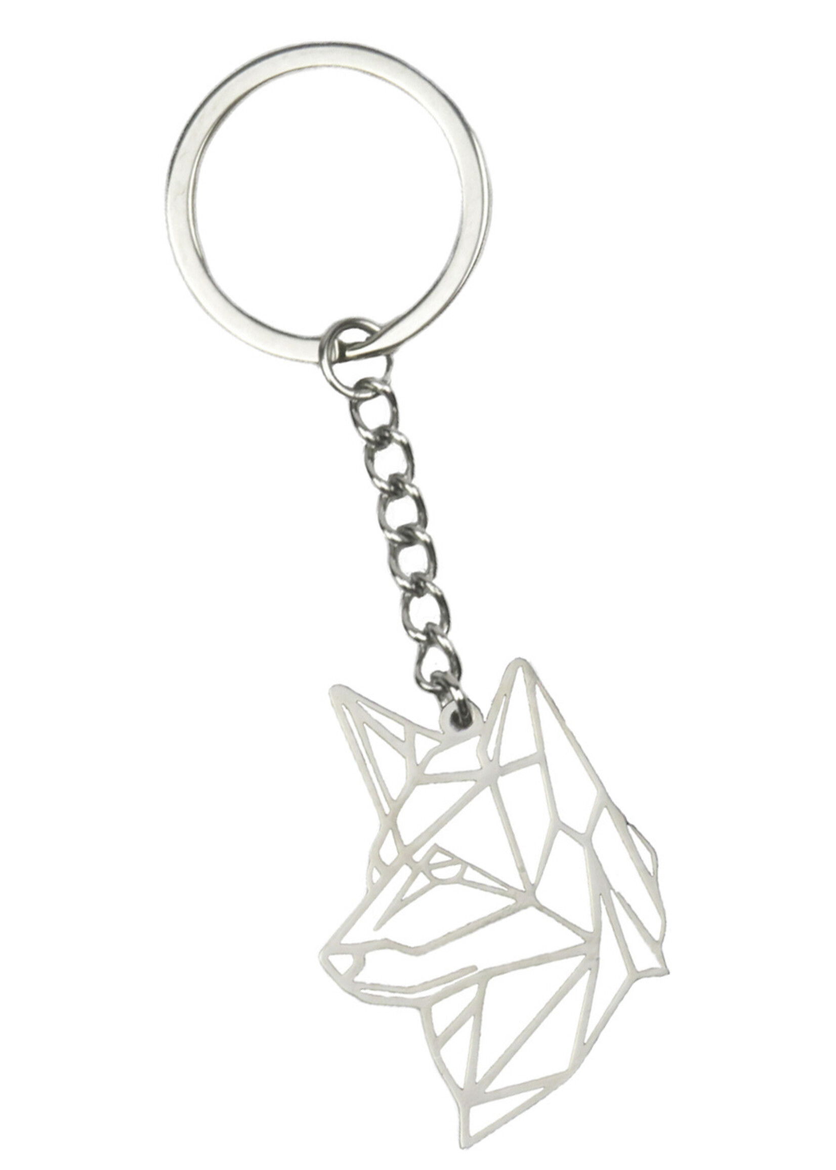 LUQ Sleutelhanger Geometrisch Metalen Sleutelhanger Patroon Sleutelhanger - Hond