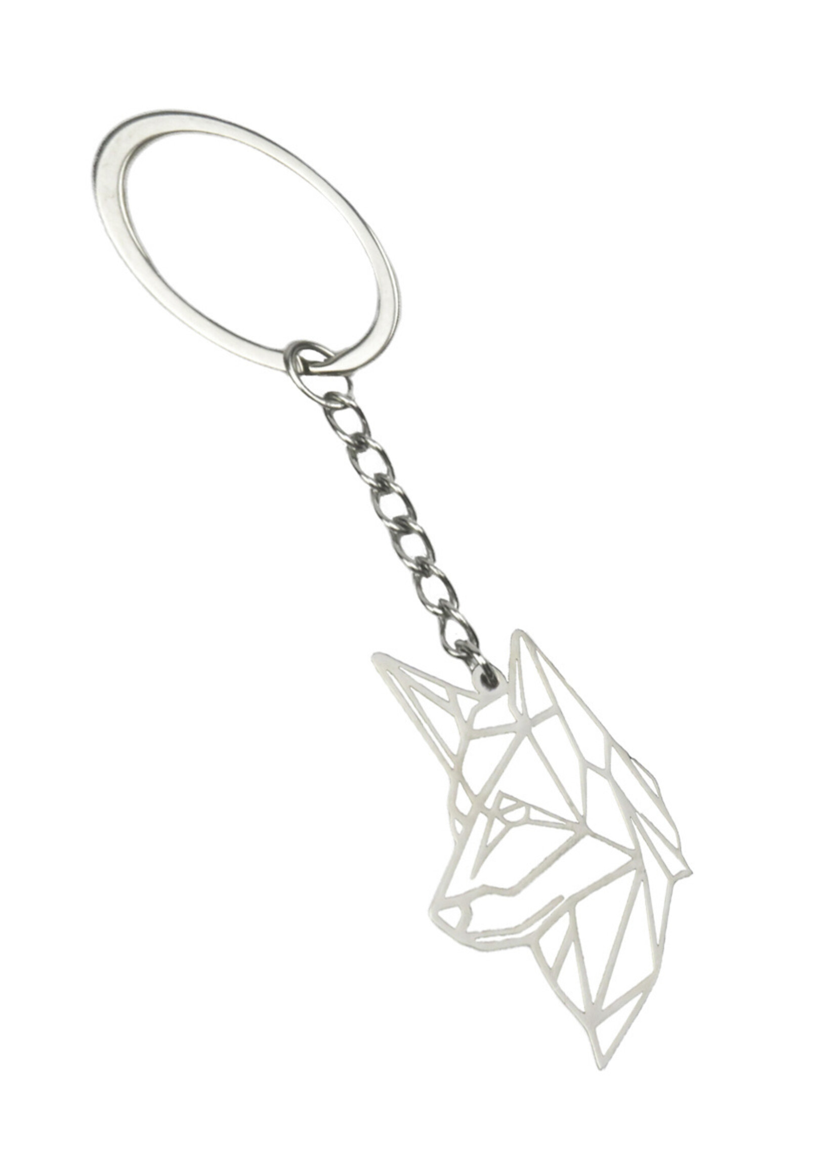 LUQ Sleutelhanger Geometrisch Metalen Sleutelhanger Patroon Sleutelhanger - Hond