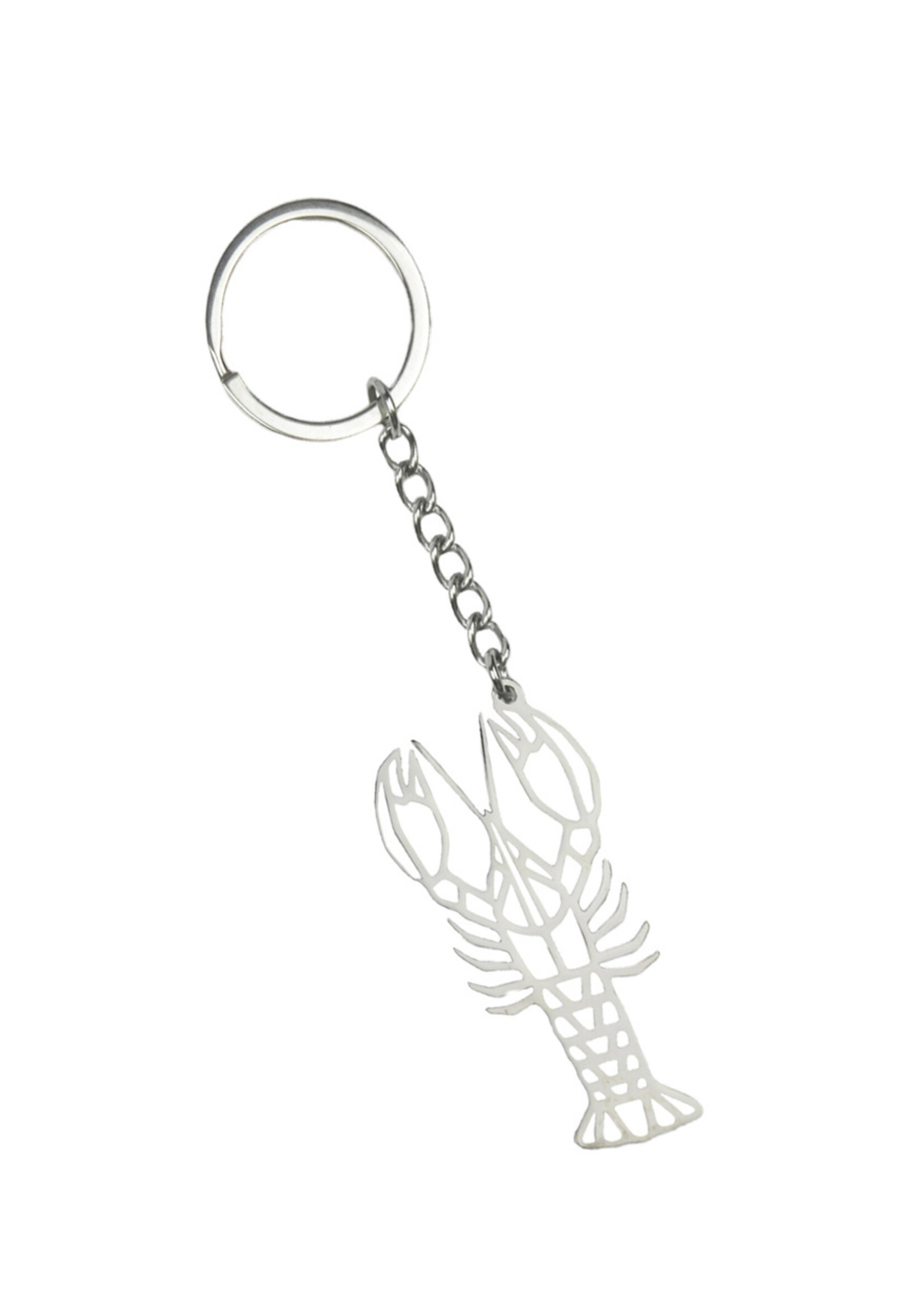 LUQ Sleutelhanger Geometrisch Metalen Sleutelhanger Patroon Sleutelhanger - Kreeft