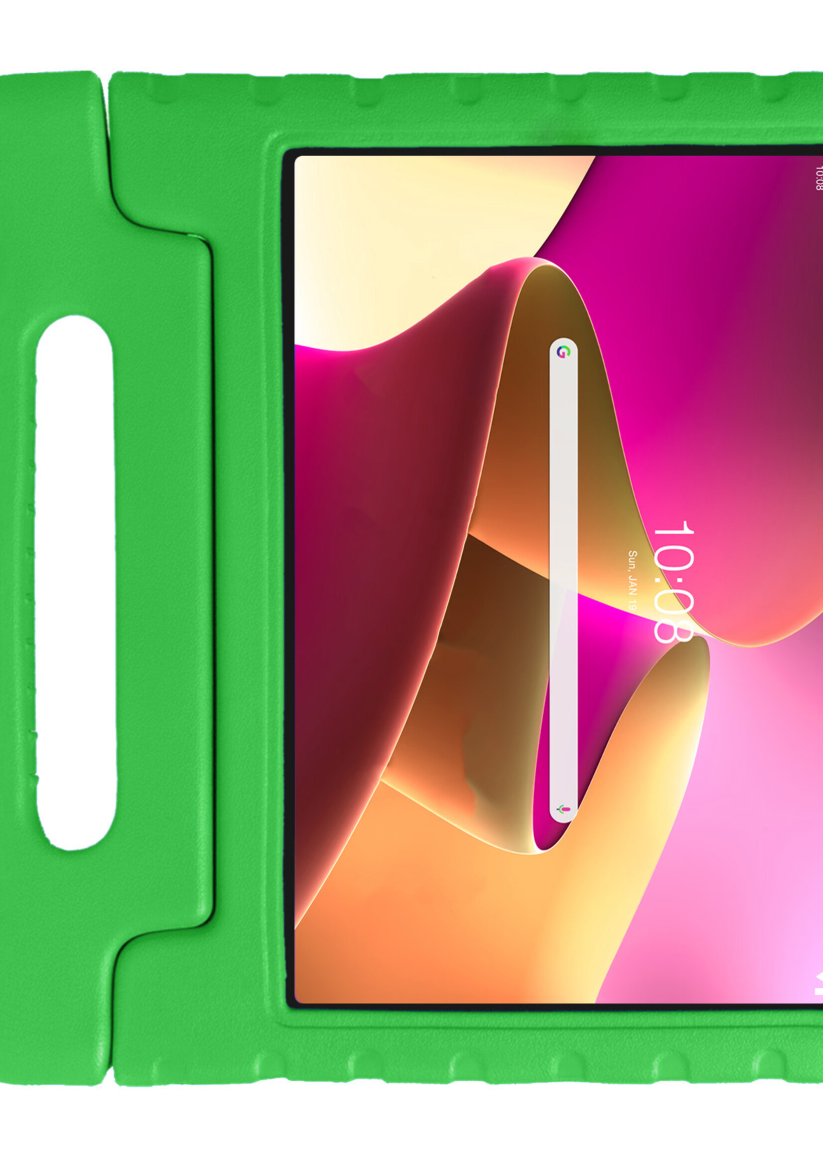 LUQ Hoes Geschikt voor Lenovo Tab M10 Plus 3rd Gen Hoes Kinder Hoesje Kids Case Kinderhoes Shockproof Met Screenprotector - Hoesje Geschikt voor Lenovo Tab M10 Plus (3e Gen) Hoesje Kidscase - Groen