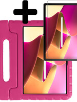 LUQ LUQ Lenovo Tab M10 Plus (3e generatie) Kinderhoes Met Screenprotector - Roze
