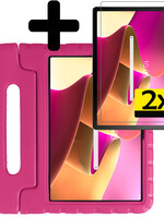LUQ LUQ Lenovo Tab M10 Plus (3e generatie) Kinderhoes Met 2x Screenprotector - Roze