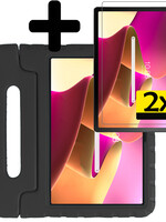 LUQ LUQ Lenovo Tab M10 Plus (3e generatie) Kinderhoes Met 2x Screenprotector - Zwart