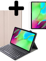 LUQ LUQ Samsung Galaxy Tab S5e Toetsenbordhoes Met Screenprotector - Goud