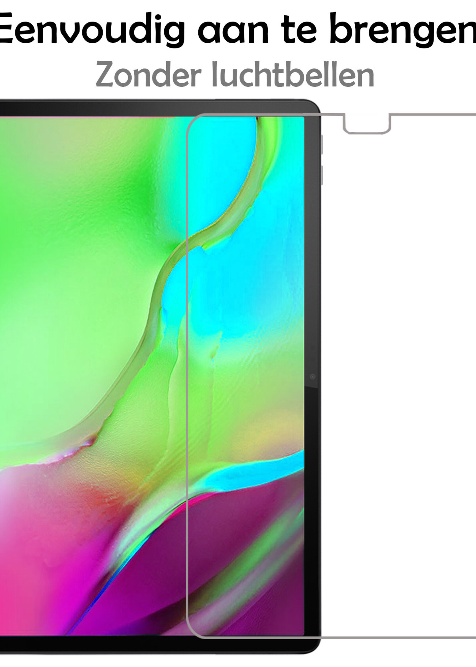 LUQ Hoes Geschikt voor Samsung Galaxy Tab S5e Hoes Keyboard Cover Toetsenbord Hoesje Met Screenprotector - Hoesje Geschikt voor Samsung Tab S5e Toetsenbord Hoes - Goud