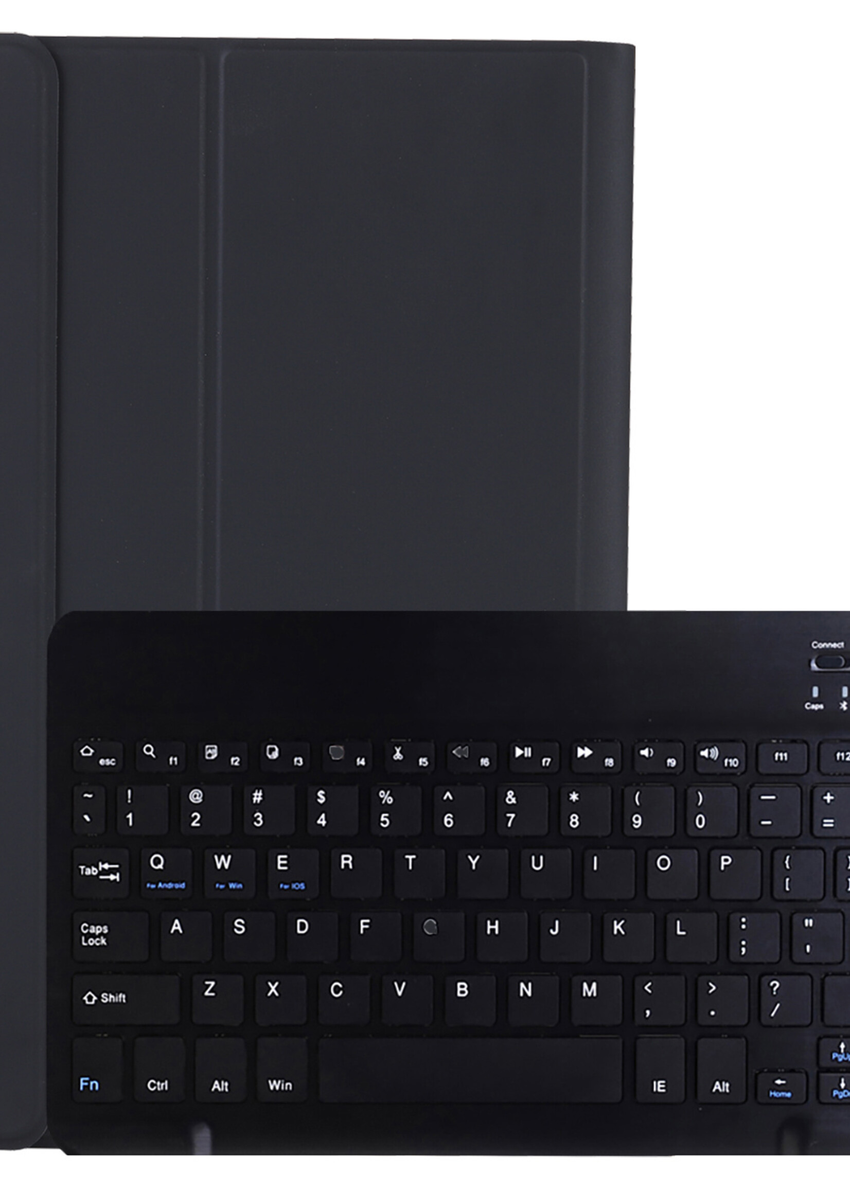 LUQ Hoes Geschikt voor Samsung Galaxy Tab A 10.1 2019 Hoes Keyboard Cover Toetsenbord Hoesje - Hoesje Geschikt voor Samsung Tab A 10.1 (2019) Toetsenbord Hoes - Zwart