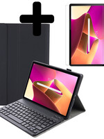 LUQ LUQ Lenovo M10 Plus (3e generatie) Toetsenbordhoes Met Screenprotector - Zwart