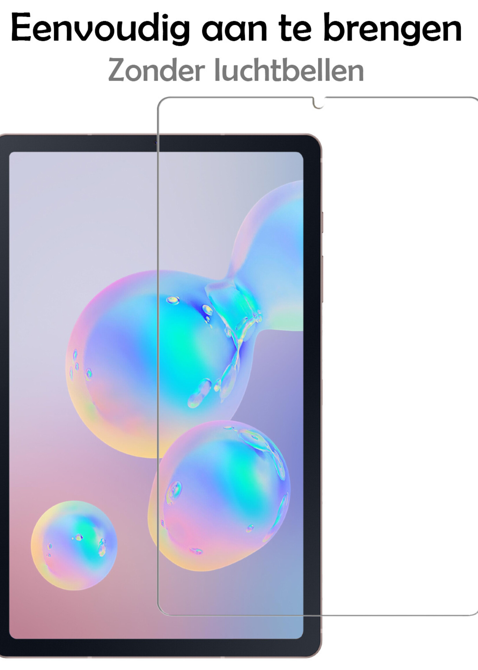 LUQ Hoes Geschikt voor Samsung Galaxy Tab S6 Lite Hoes Keyboard Cover Toetsenbord Hoesje Met Screenprotector - Hoesje Geschikt voor Samsung Tab S6 Lite Toetsenbord Hoes - Goud