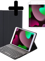 LUQ LUQ iPad 10.2 2019 Toetsenbordhoes Met Screenprotector - Zwart