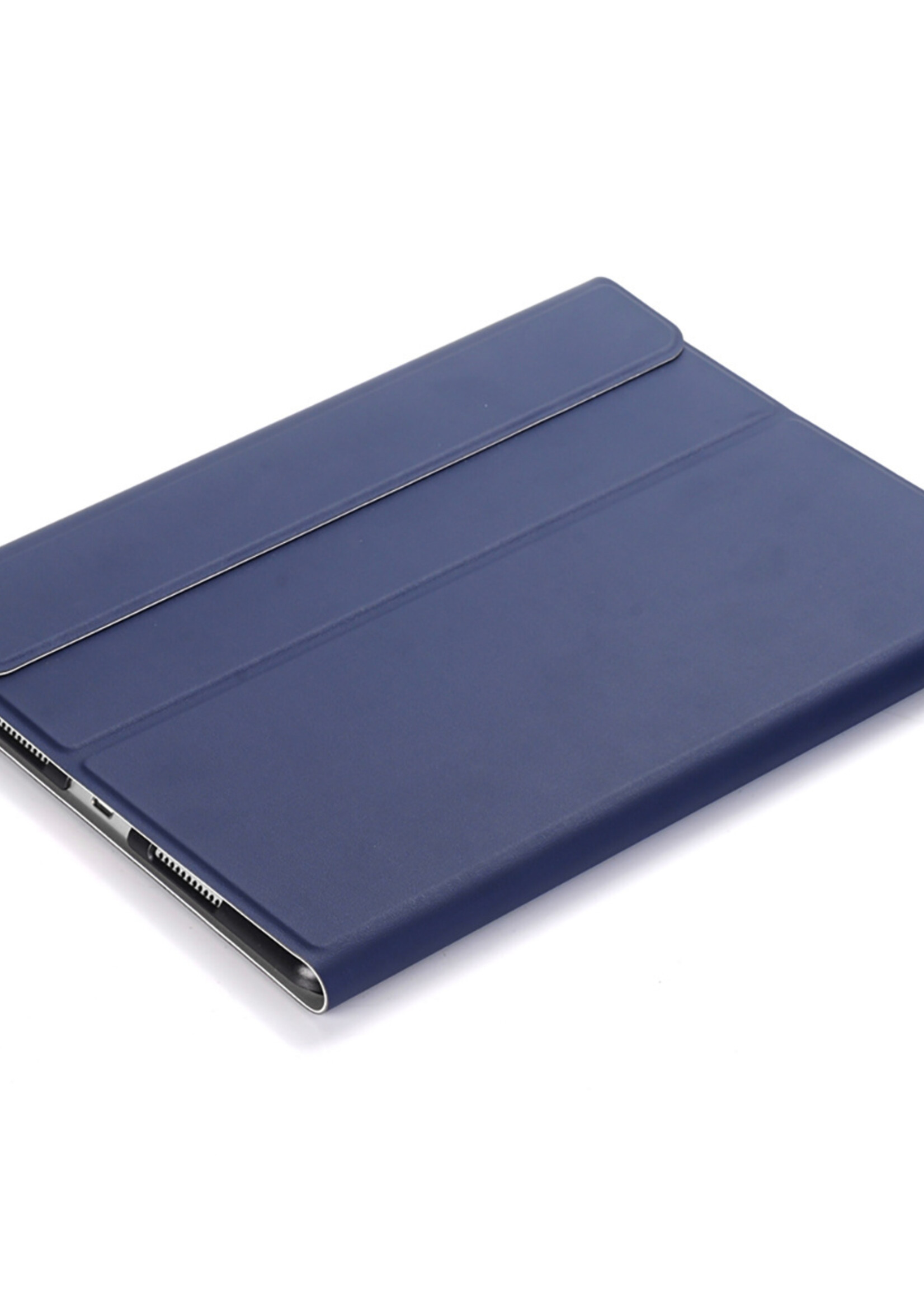LUQ Hoes Geschikt voor iPad 10.2 2021 Hoes Keyboard Cover Toetsenbord Hoesje - Hoesje Geschikt voor iPad 9 Toetsenbord Hoes - Donkerblauw