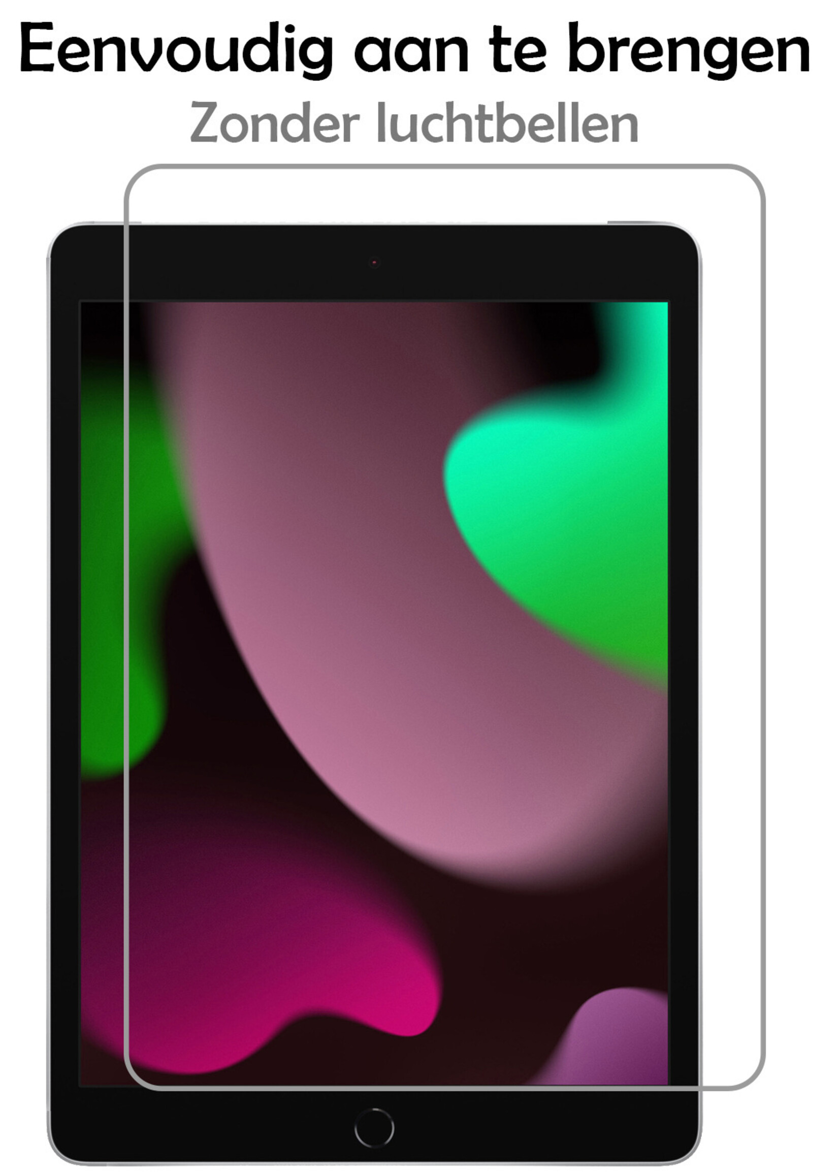 LUQ Hoes Geschikt voor iPad 10.2 2021 Hoes Keyboard Cover Toetsenbord Hoesje Met Screenprotector - Hoesje Geschikt voor iPad 9 Toetsenbord Hoes - Rosé goud