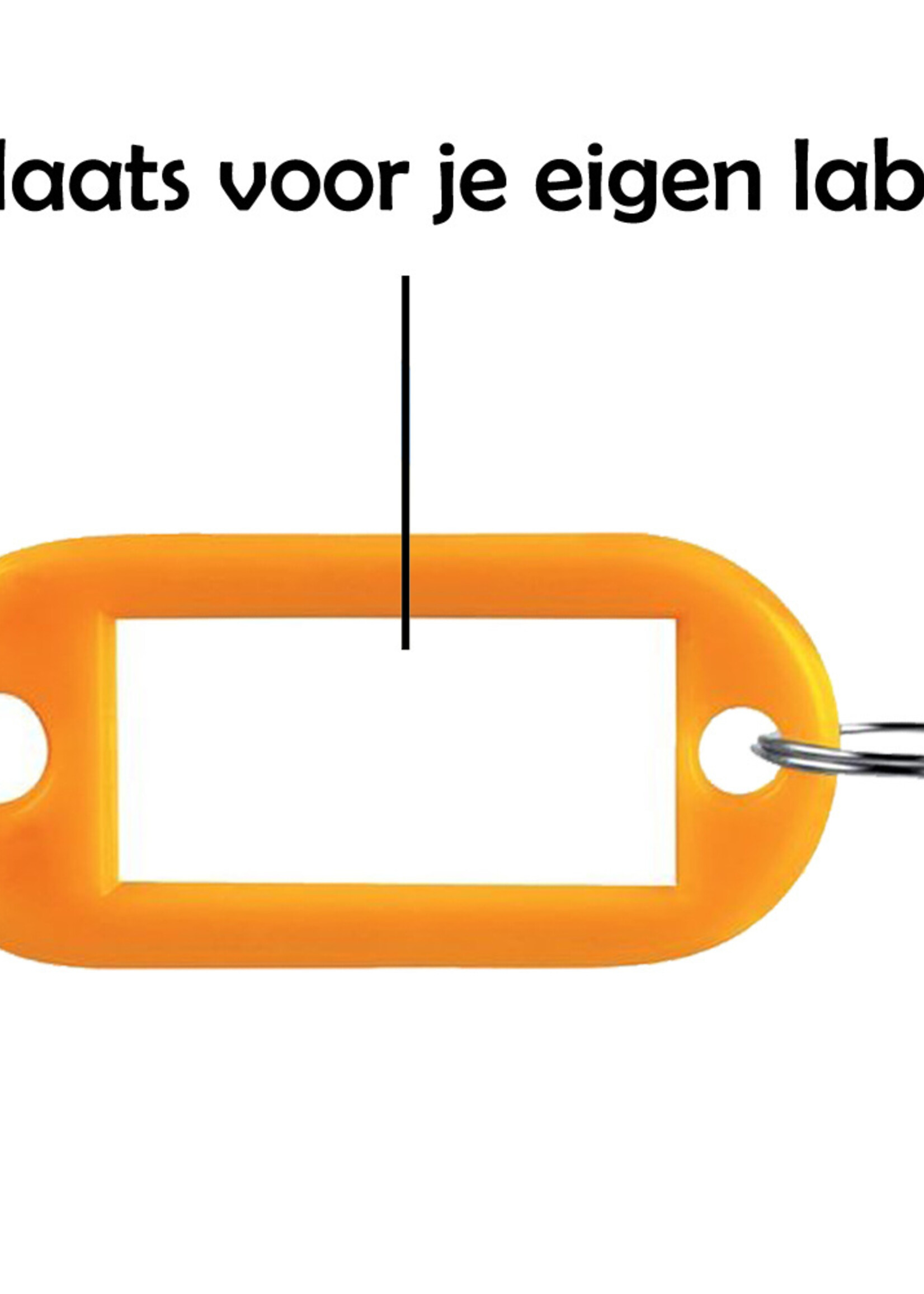 LUQ Sleutellabels Label Sleutel Sleutelhanger Gekleurde Bagagelabel Sleutelhanger Reislabel - Oranje - 10 Stuks