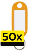 LUQ LUQ Sleutehangerlabels - Oranje - 50 PACK