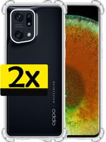 LUQ LUQ OPPO Find X5 Hoesje Shockproof - Transparant - 2 PACK