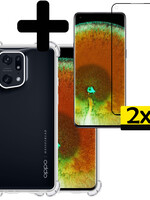 LUQ LUQ OPPO Find X5 Hoesje Shockproof Met 2x Screenprotector