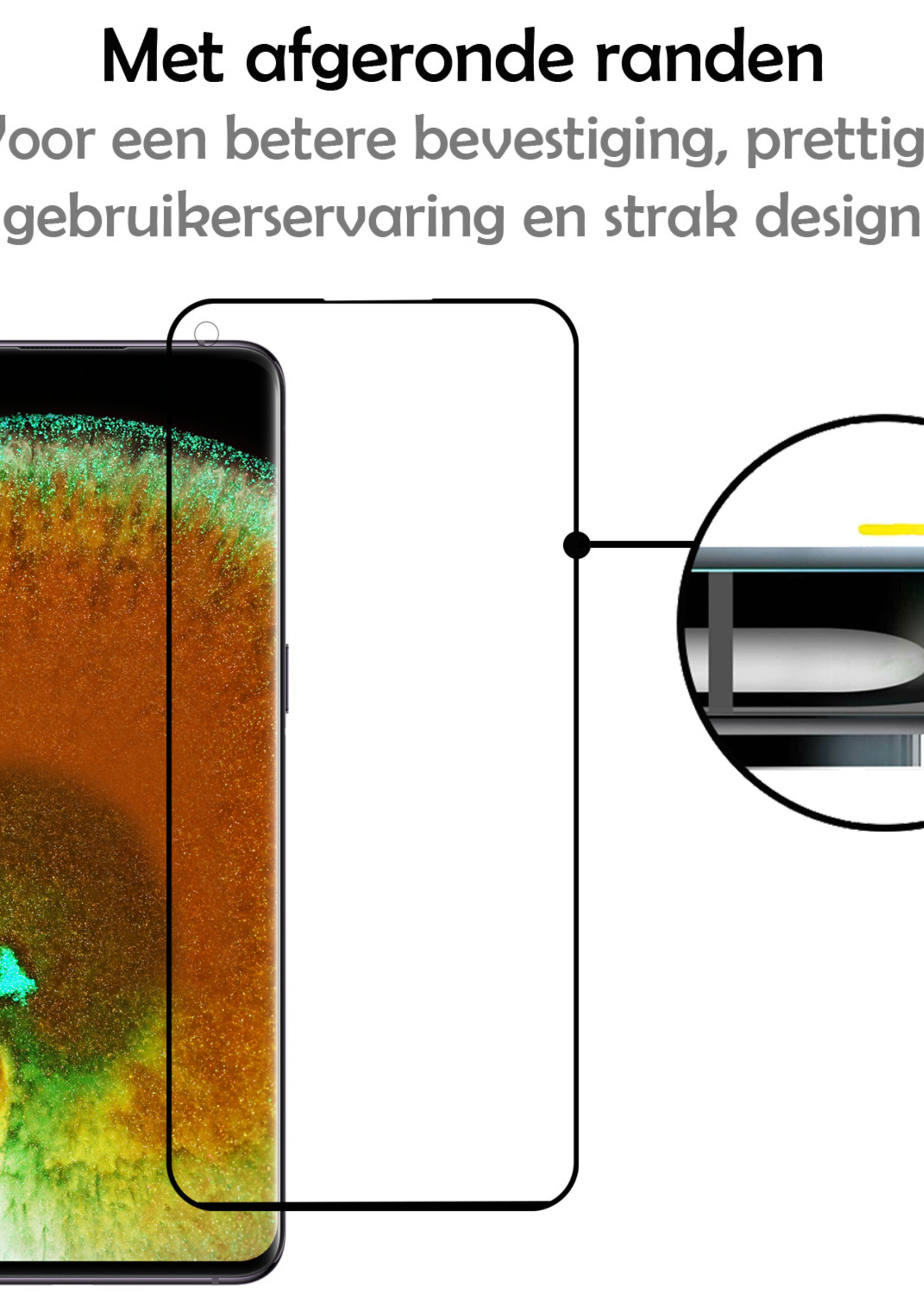 LUQ Screenprotector Geschikt voor OPPO Find X5 Screenprotector Glas Full Cover - Screenprotector Geschikt voor OPPO X5 Screenprotector Full Cover - 2 Stuks