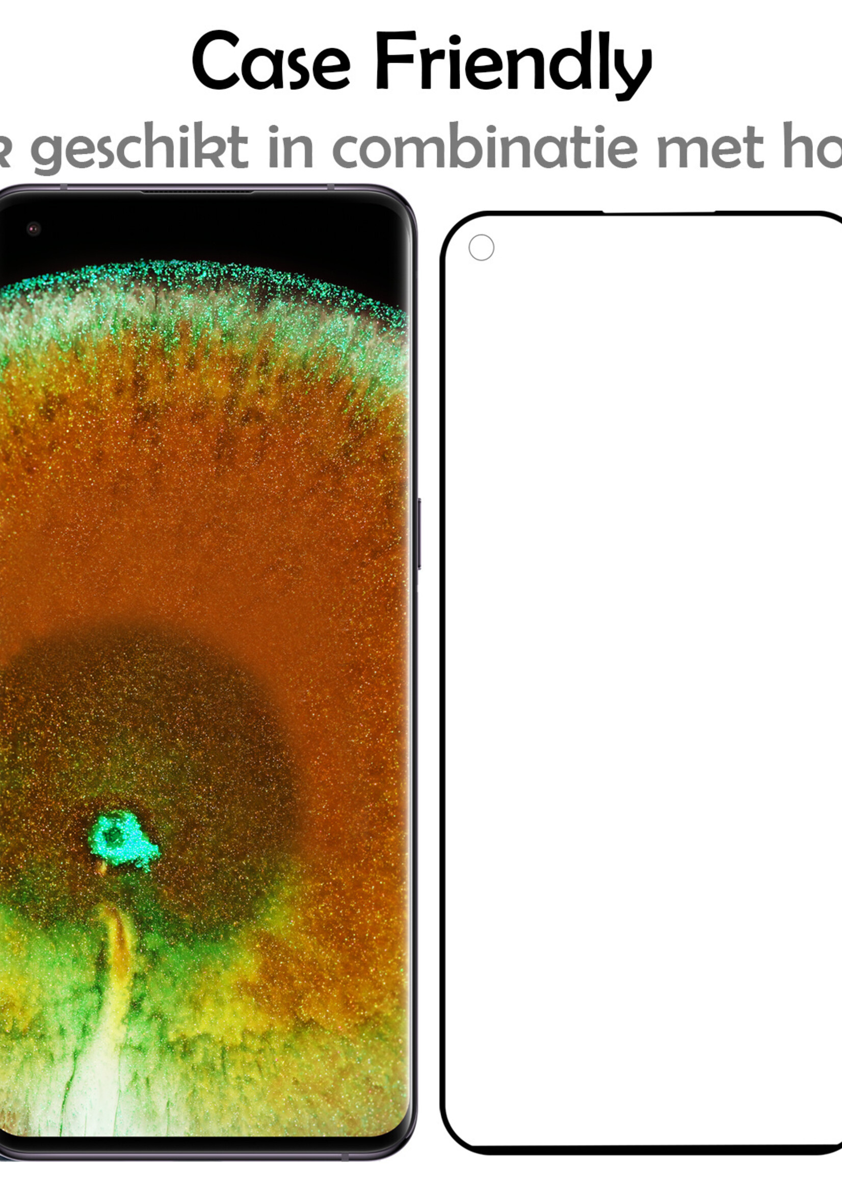 LUQ Screenprotector Geschikt voor OPPO Find X5 Screenprotector Glas Full Cover - Screenprotector Geschikt voor OPPO X5 Screenprotector Full Cover - 2 Stuks