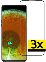 LUQ LUQ OPPO Find X5 Screenprotector Glas Full Cover - 3 PACK