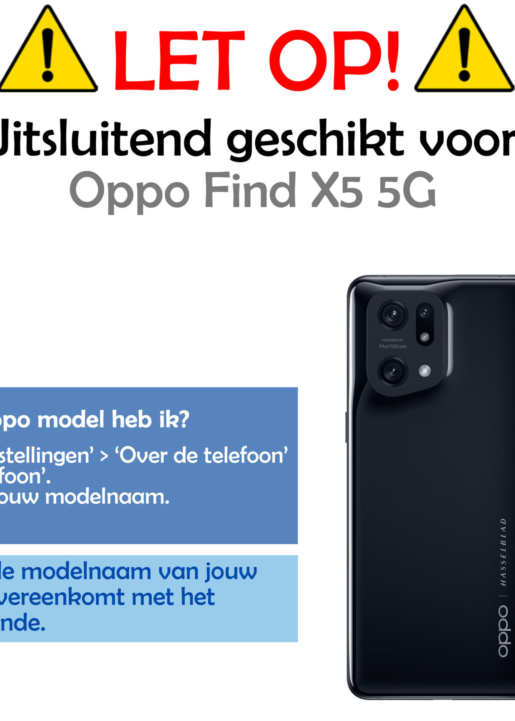 LUQ Hoesje Geschikt voor OPPO Find X5 Hoesje Siliconen Case - Hoes Geschikt voor OPPO X5 Hoes Siliconen - Zwart
