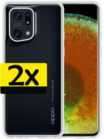 LUQ LUQ OPPO Find X5 Hoesje Siliconen - Transparant - 2 PACK
