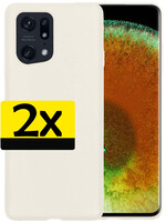 LUQ LUQ OPPO Find X5 Hoesje Siliconen - Wit - 2 PACK