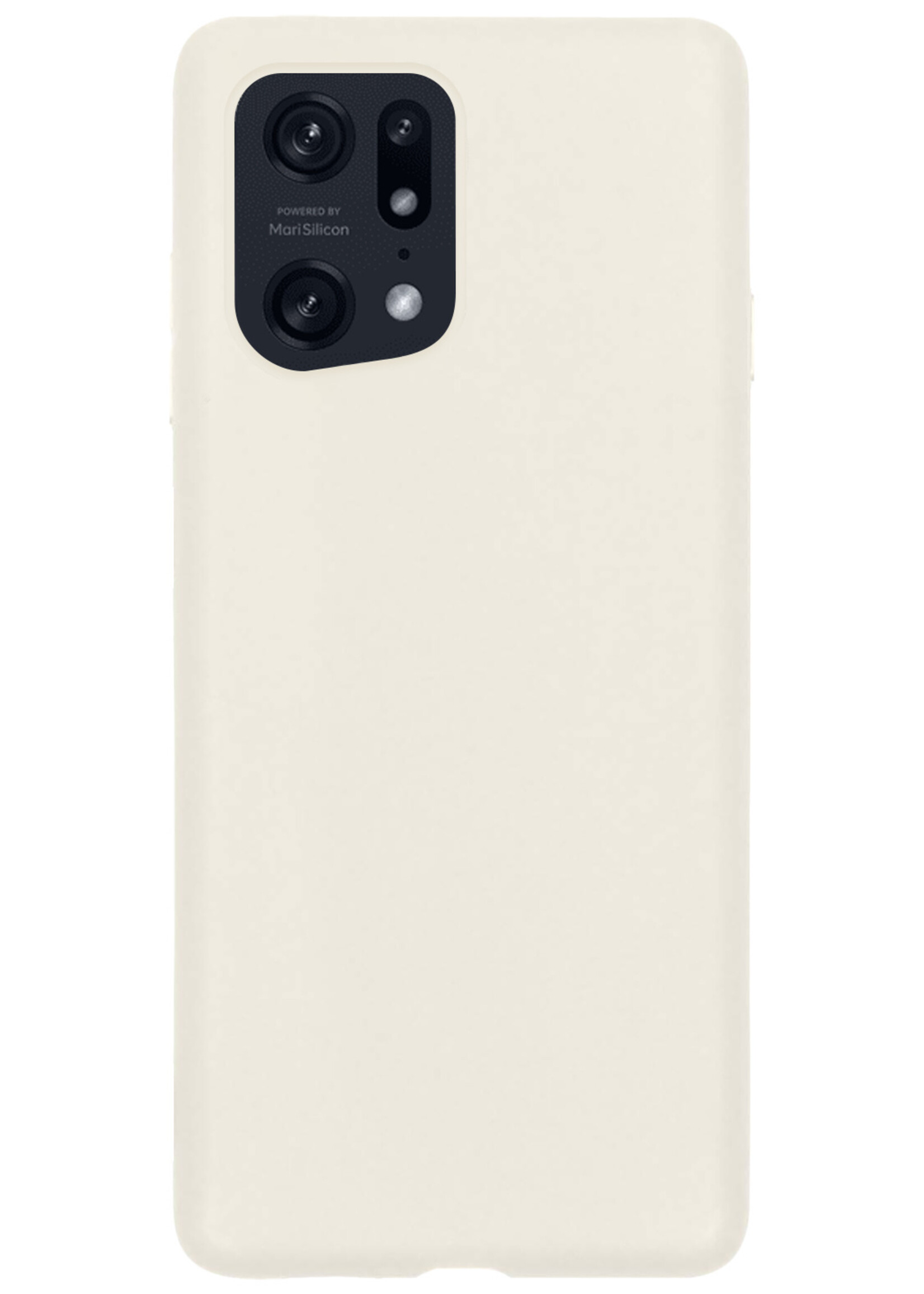 LUQ Hoesje Geschikt voor OPPO Find X5 Hoesje Siliconen Case - Hoes Geschikt voor OPPO X5 Hoes Siliconen - Wit - 2 Stuks