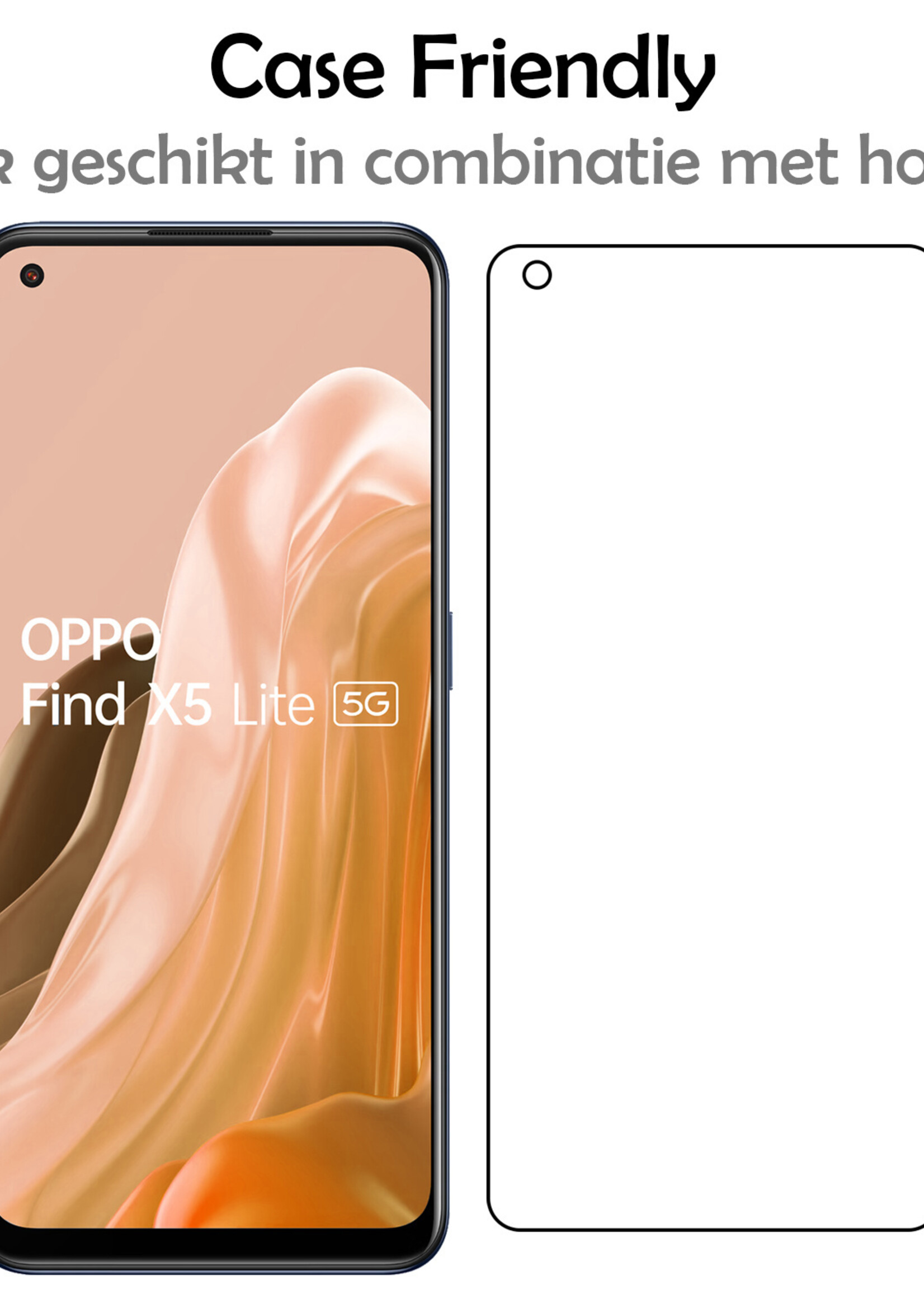 LUQ Screenprotector Geschikt voor OPPO Find X5 Lite Screenprotector Beschermglas Gehard Glas - Screenprotector Geschikt voor OPPO X5 Lite Screenprotector Glas