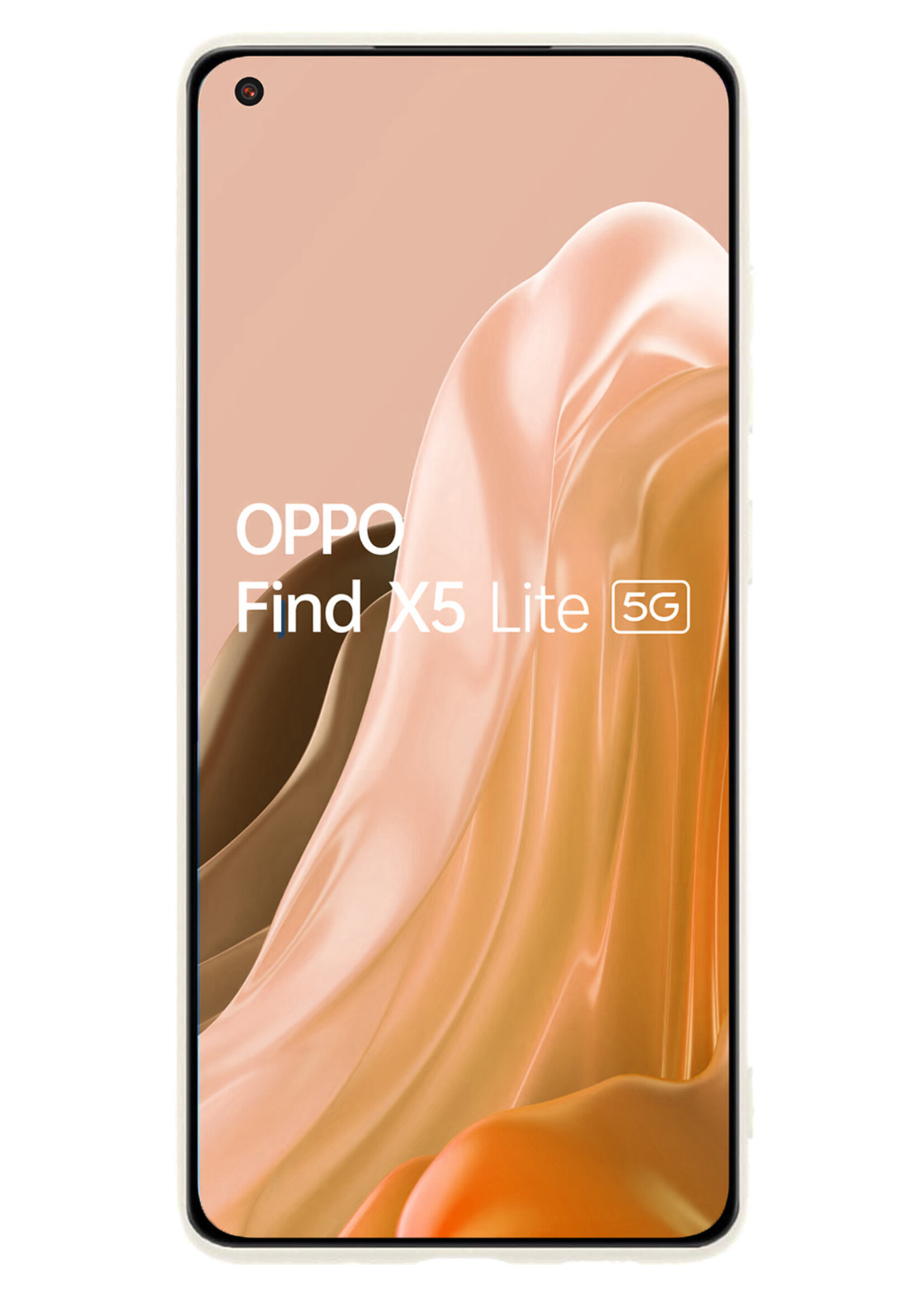LUQ Hoesje Geschikt voor OPPO Find X5 Lite Hoesje Siliconen Case - Hoes Geschikt voor OPPO X5 Lite Hoes Siliconen - Wit