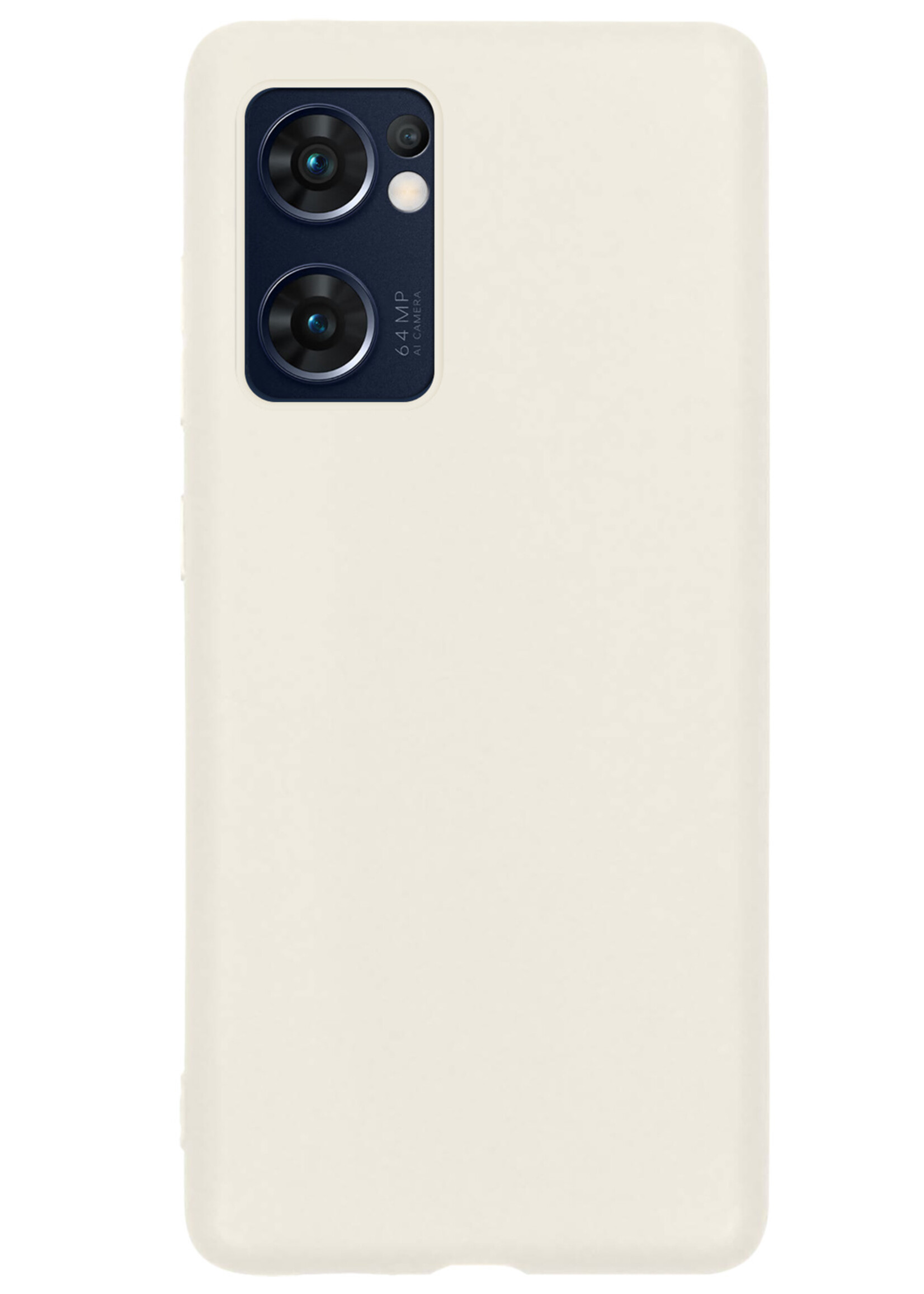 LUQ Hoesje Geschikt voor OPPO Find X5 Lite Hoesje Siliconen Case - Hoes Geschikt voor OPPO X5 Lite Hoes Siliconen - Wit