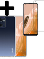 LUQ LUQ OPPO Find X5 Lite Hoesje Siliconen Met Screenprotector - Transparant