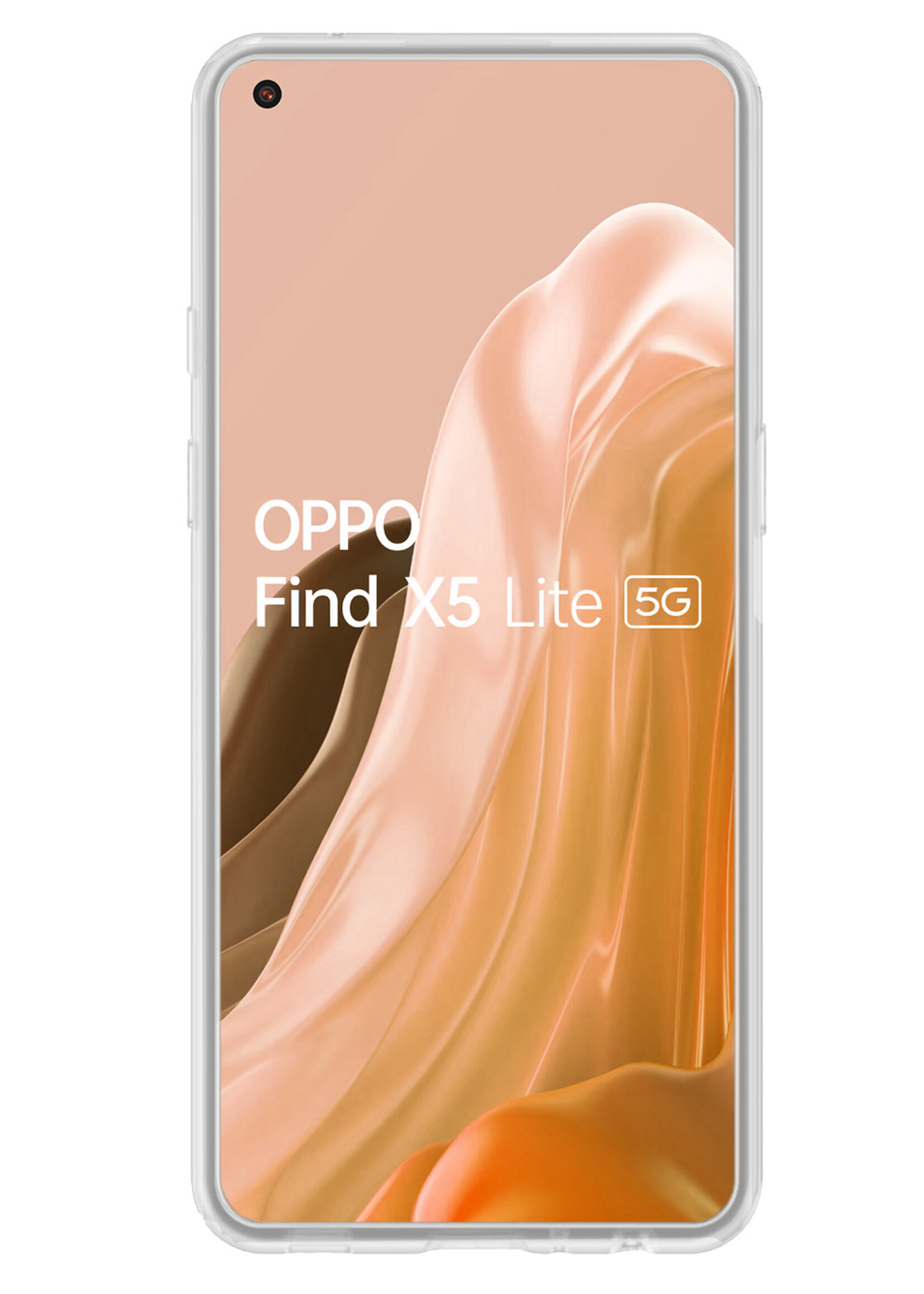 LUQ Hoesje Geschikt voor OPPO Find X5 Lite Hoesje Siliconen Case Met Screenprotector - Hoes Geschikt voor OPPO X5 Lite Hoes Siliconen - Transparant