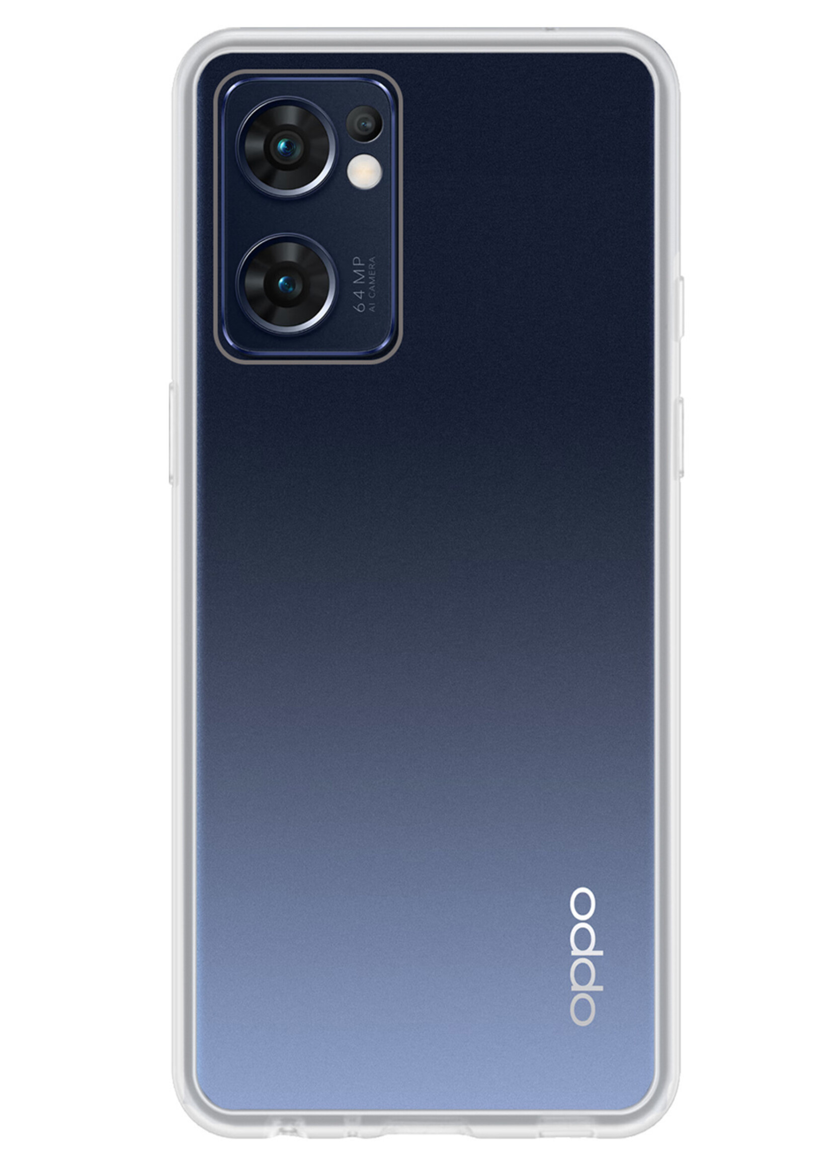 LUQ Hoesje Geschikt voor OPPO Find X5 Lite Hoesje Siliconen Case Met Screenprotector - Hoes Geschikt voor OPPO X5 Lite Hoes Siliconen - Transparant