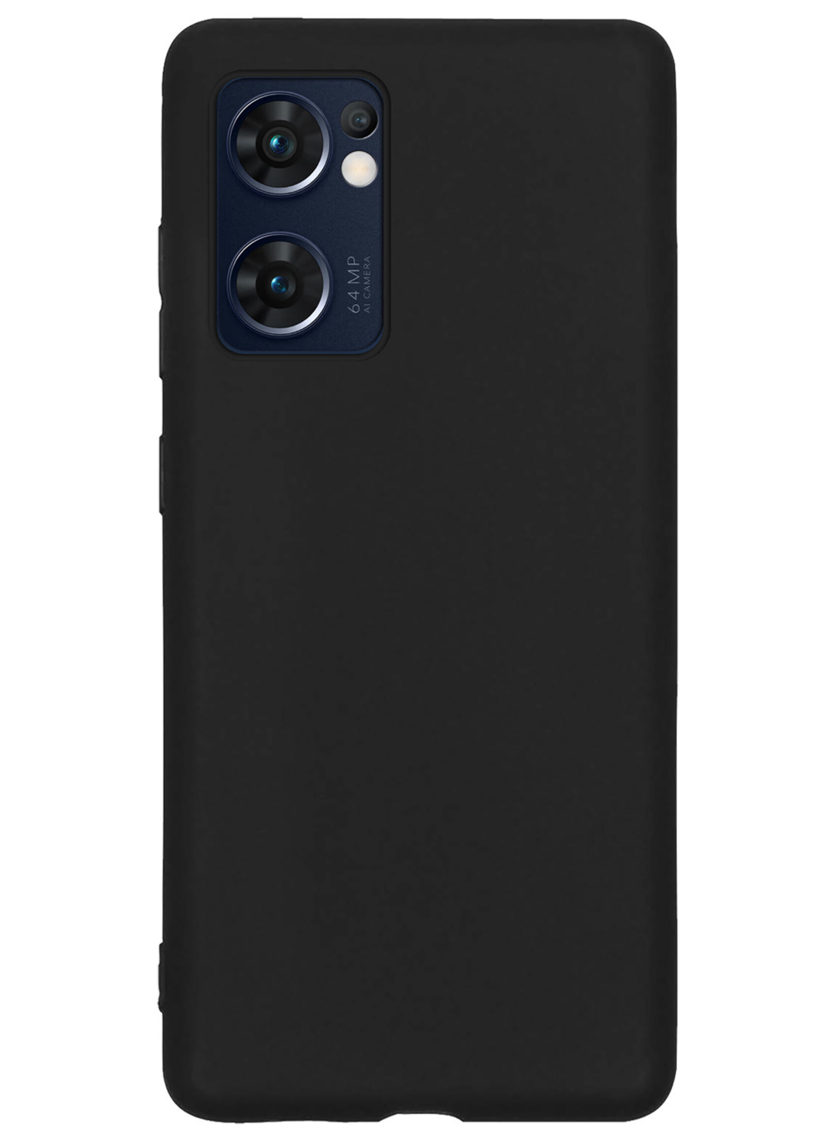LUQ Hoesje Geschikt voor OPPO Find X5 Lite Hoesje Siliconen Case Met 2x Screenprotector - Hoes Geschikt voor OPPO X5 Lite Hoes Siliconen - Zwart