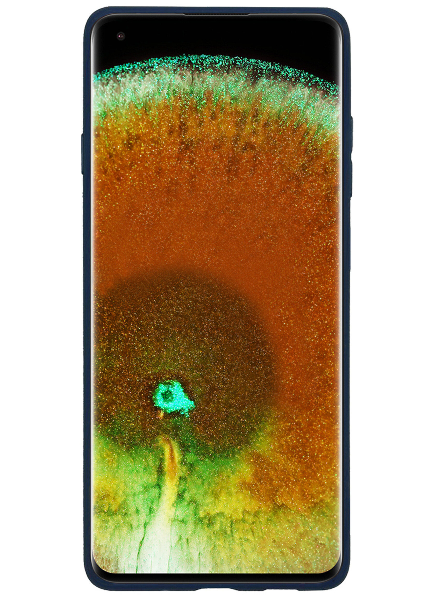 LUQ Hoesje Geschikt voor OPPO Find X5 Pro Hoesje Siliconen Case - Hoes Geschikt voor OPPO X5 Pro Hoes Siliconen - Donkerblauw
